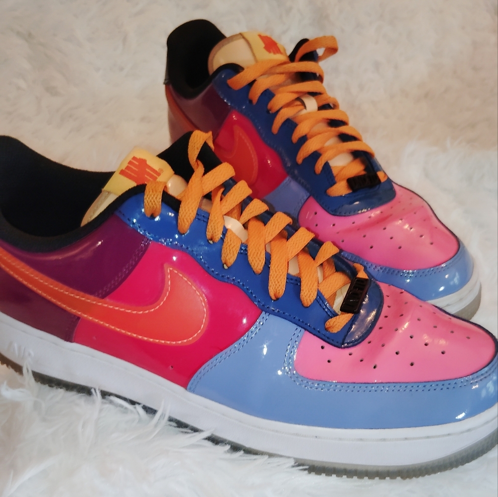 Pink and Blue Nike Sneakers with Chunky Silhouette